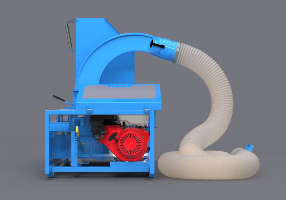 Optional brush and rubber finger rotor